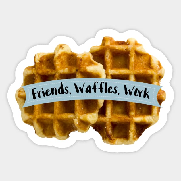 Friends Waffles Work Sticker by chicalookate